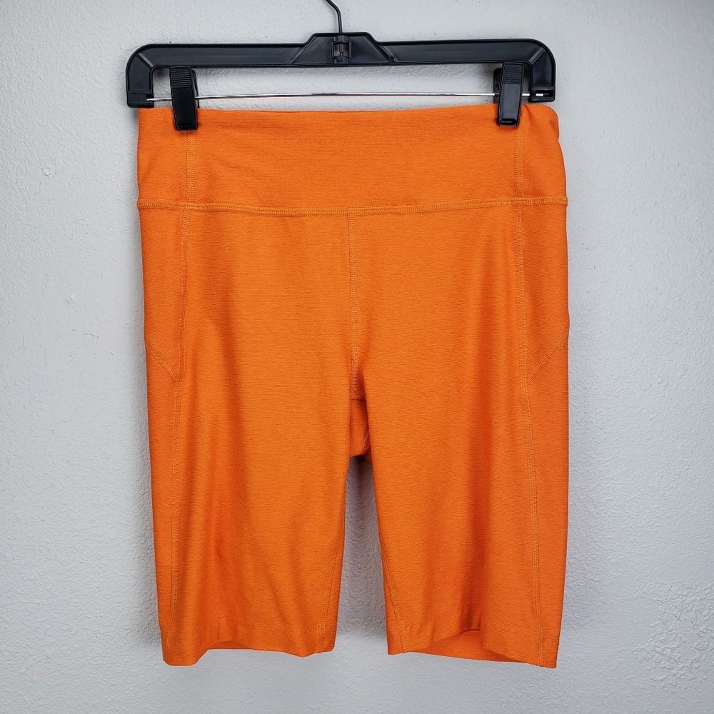 Outdoor Voices Women's Size M High Rise Athletic Biker Shorts Bright Orange